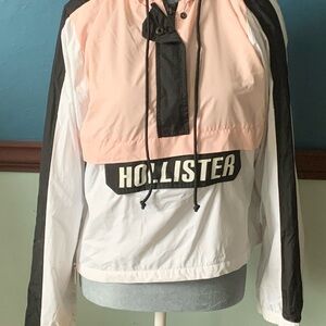 Hollister Women's Pink and White Jacket​